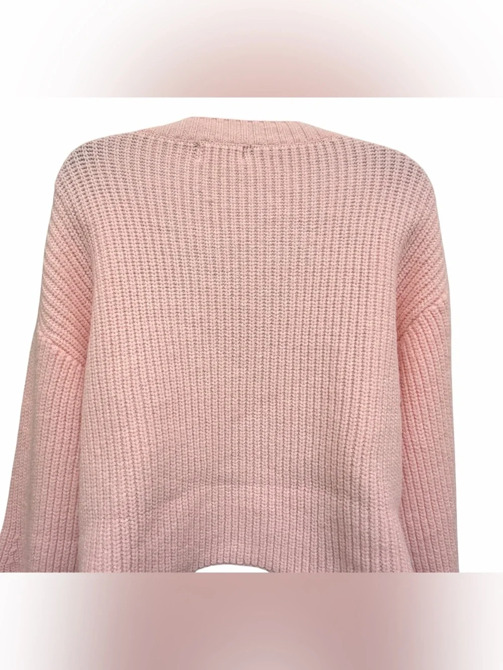 EDIKTED Sabrina Chunky Knit Cropped Cardigan Light Pink XS